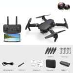 NW 1776 E88pro UAV Drone, HD Dual Camera Obstacle Avoidance Aerial Photography Fixed Height Foldable Remote Control Aircraft, Intelligent Control, Waypoint Flight, Voice Command, Suitable for Travel