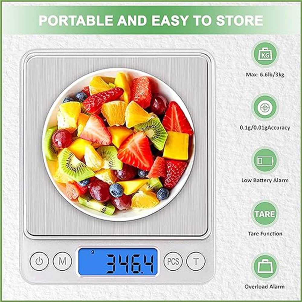 Kitchen Scale, Max 7lb Small Digital Kitchen Scale Weight Grams