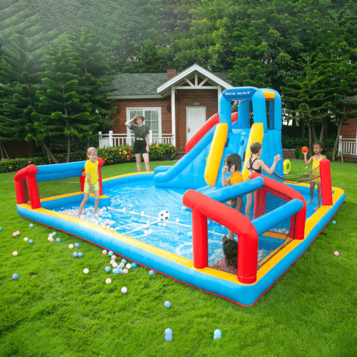 summer home inflatable castle water jet inflatable slide multi-function