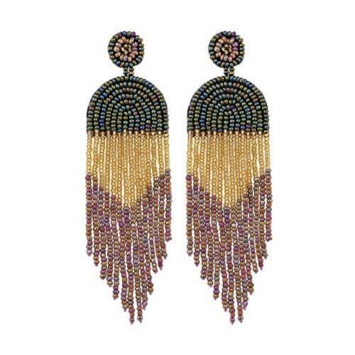 Bohemian Boho Tassel Earrings for Women Fashion Colorful Beaded