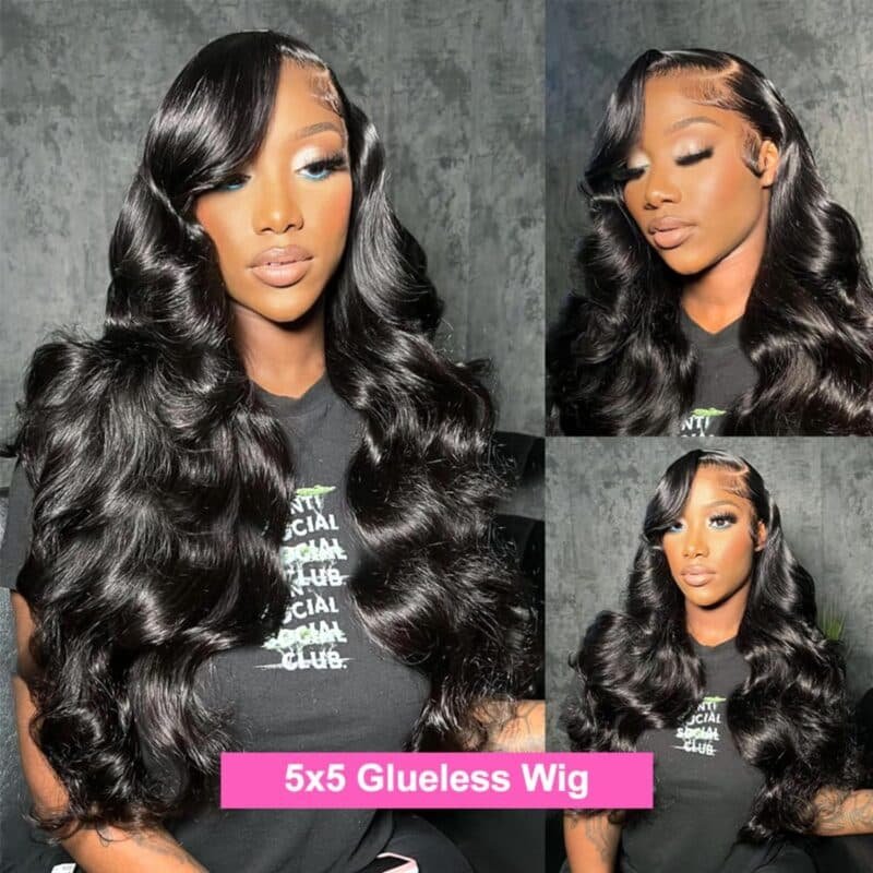 Glueless Wigs For Beginners Wave Lace  Wigs180% Density 5x5 HD Lace Closure Wigs - Image 3
