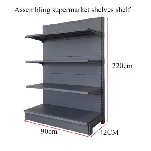 Retail Display Market Shelf Large Supermarket Snack Shelf Unit Rack（90*42*220cm）